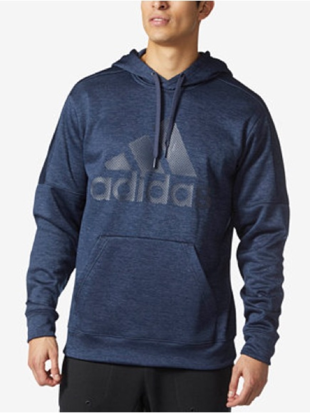 Adidas Navy Blue Logo Pullover Hoodie Men’s Large Hooded Sweatshirt